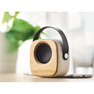 Altavoz de bambú Bluetooh 5.0 con asa personalizado